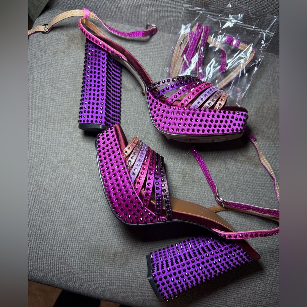 Kurt Geiger crystal embellished platform sandals